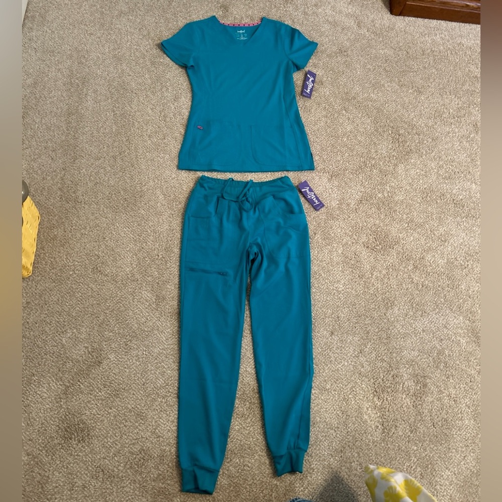 Teal scrub set